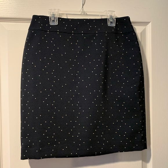 Ann Taylor Dresses & Skirts - ANN TAYLOR PENCIL SKIRT SIZE 4 NAVY/WHITE NWT!